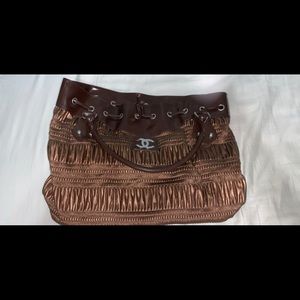 Channel Purse/Tote Brown Leather